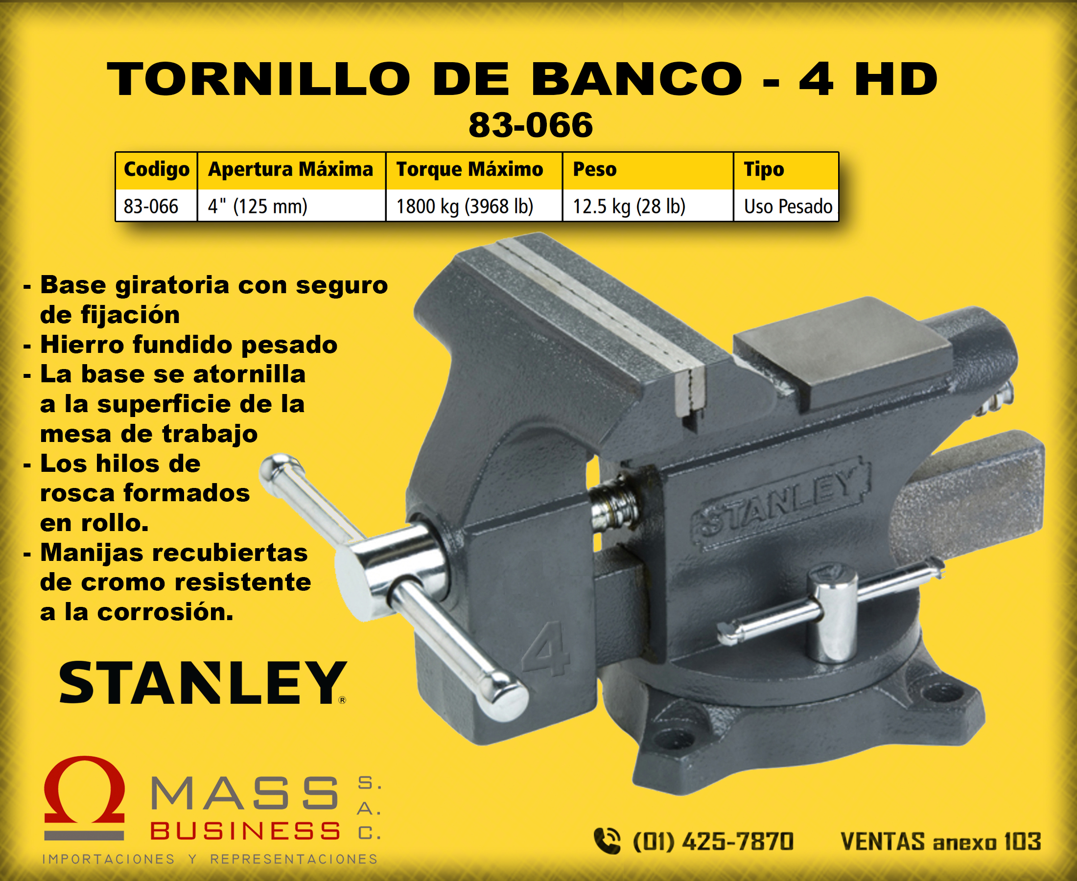 TORNILLO DE BANCO - 4 HD