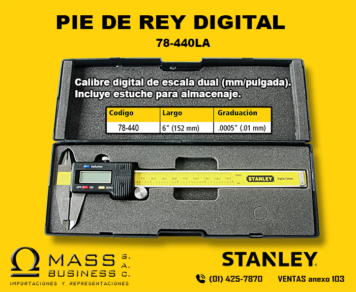 PIE DE REY DIGITAL-6 PUL (152 mm)